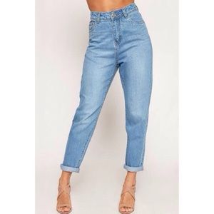 Zara Light-Wash Mom Fit Jeans